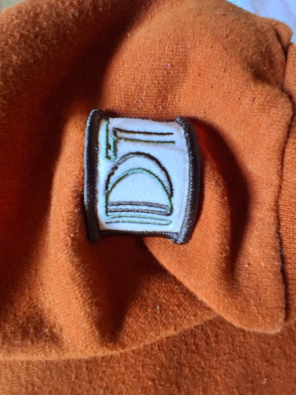 dolan Orange Pullover Hoodie with Subtle White Embroidery - Picture 4 of 5